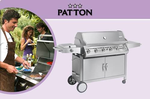 Barbecue Professional 6-burner, Patton barbecue, BBQ, outdoorkitchen, buitenkeuken